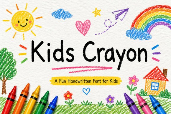 Bring Childlike Wonder to Your Designs with Kids Crayon