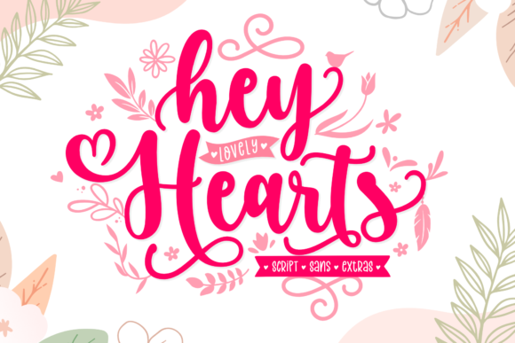 Hey Lovely Hearts: A Font for Warm, Creative Projects