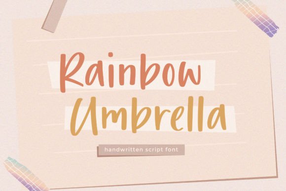 Rainbow Umbrella: A Modern Script Font with Timeless Appeal