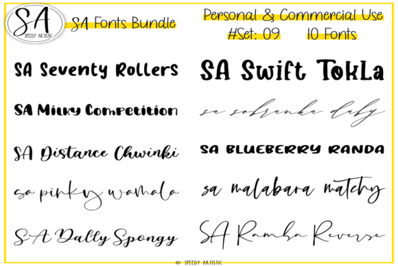 Script and Handwritten Bundle 9: 10 Fonts for Authentic Projects