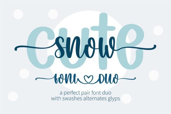 Snow Cute Duo: A Handwritten Font for Authentic Design