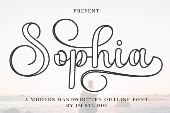 Sophia Outline: A Handwritten Font for Joyful Designs